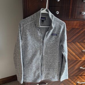 Patagonia Heather Gray Zip-Up Fleece Jacket